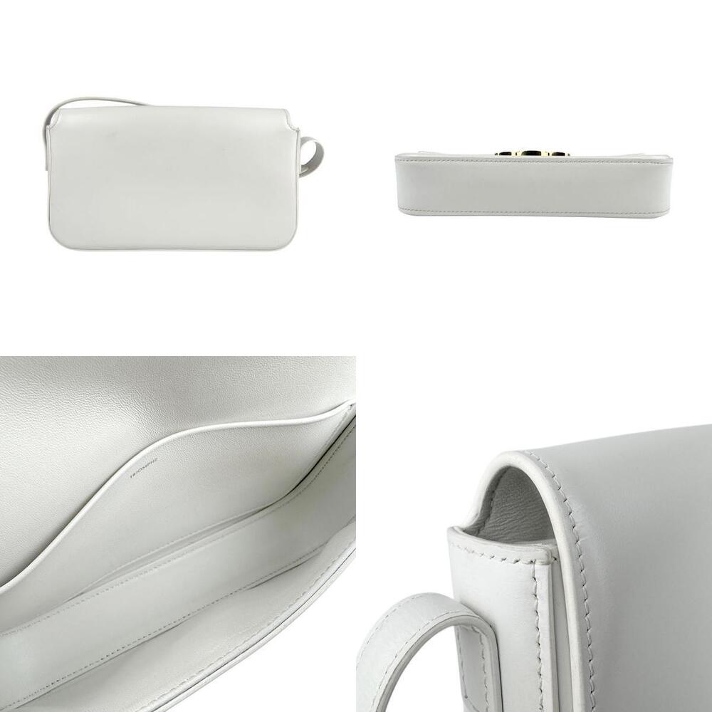 Celine Triomphe Shoulder Bag White Gold Leather - Picture 3 of 4